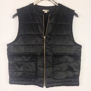 Vintage Democracy Vest Silky Puffer Black M